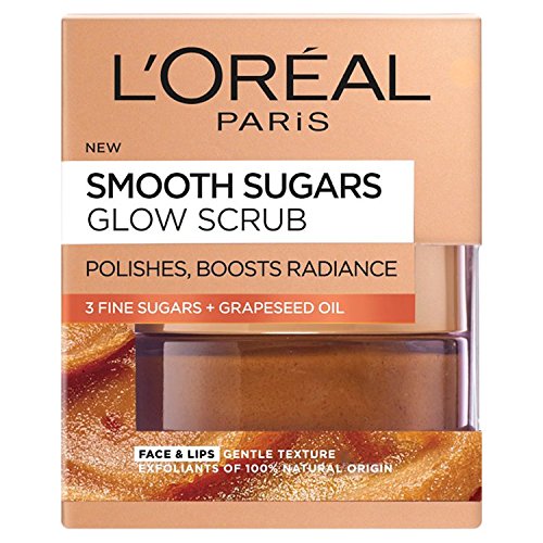 L'Oreal Smooth Sugar Glow Grapeseed Face And Lip Scrub 50ml