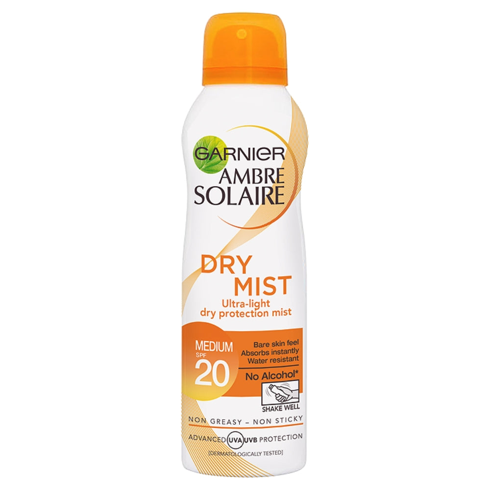 Garnier Ambre Solaire Dry Mist Medium SPF20 Ultra-Light Dry Protection Mist 200ml