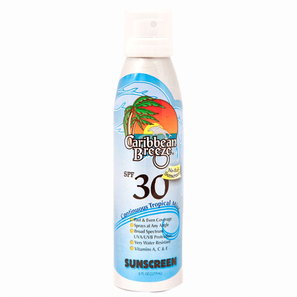 Caribbean Breeze Spf 30 ContinuousTropical Mist Sunscreen 6-oz.