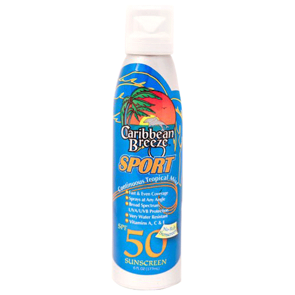 Caribbean Breeze Spf 50 Continuous Tropical Mist Sport 6 oz.