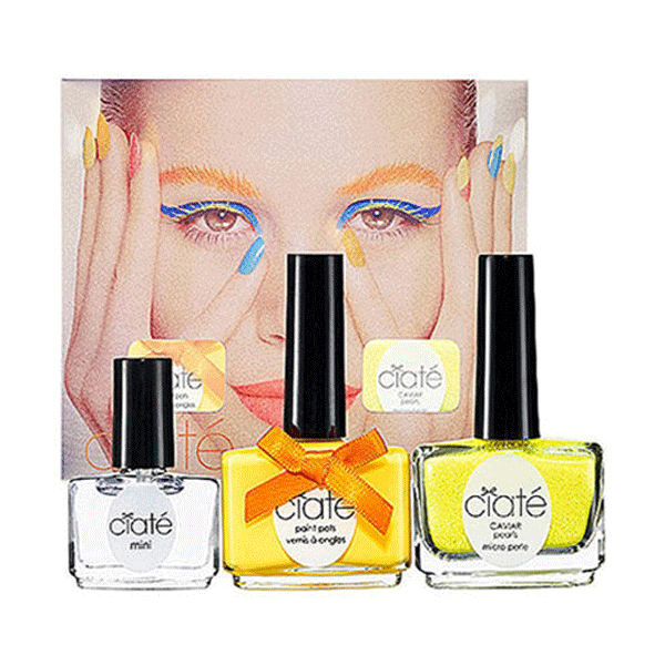 Ciate Corrupted Neon Manicure Foam Party Megaphone Yellow Nail Polish Set