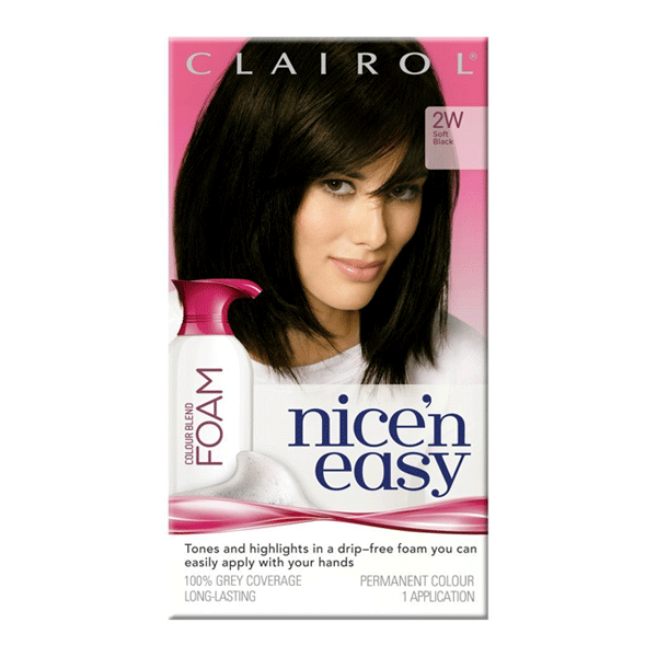 Clairol Nice'N Easy Hair Color 2W Soft Black