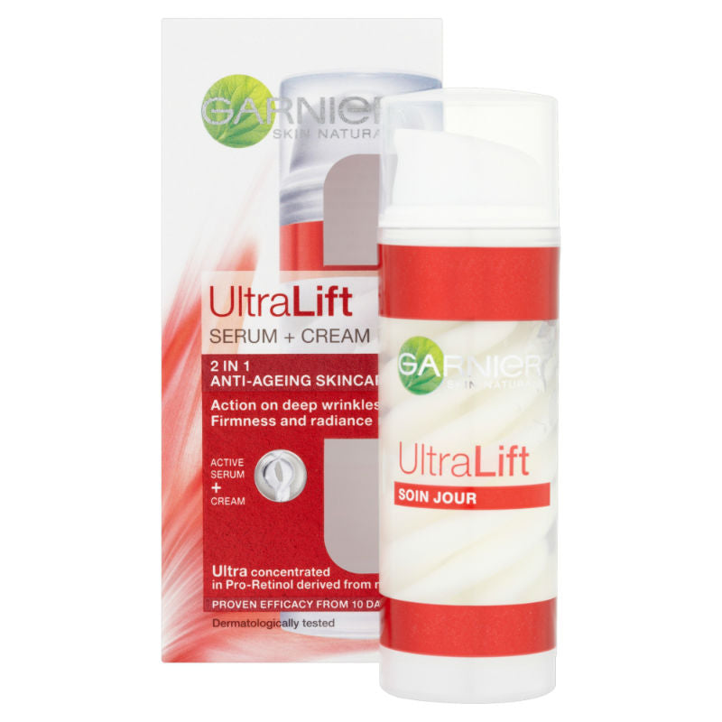 Garnier Skin Naturals UltraLift Complete Beauty Serum & Cream 2in1 Anti-Ageing Skin Care 50 ml