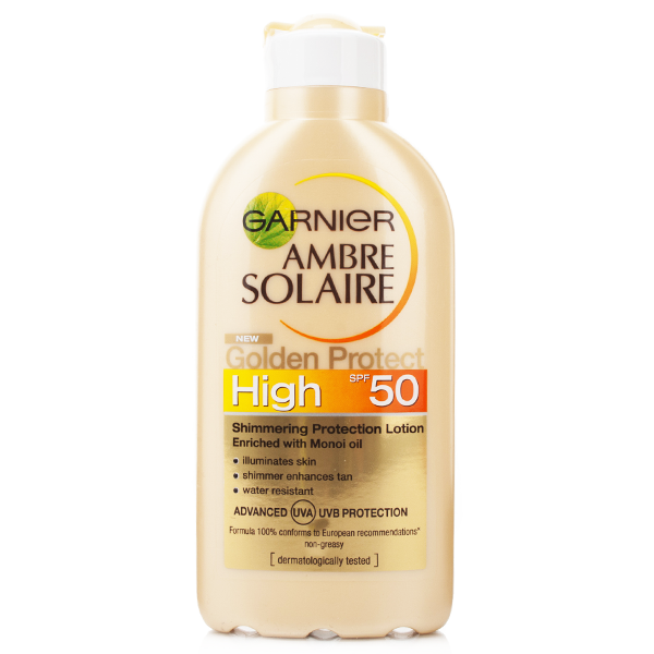 Garnier Ambre Solaire Golden Protect High SPF50 Shimmer Protect Lotion 200ml