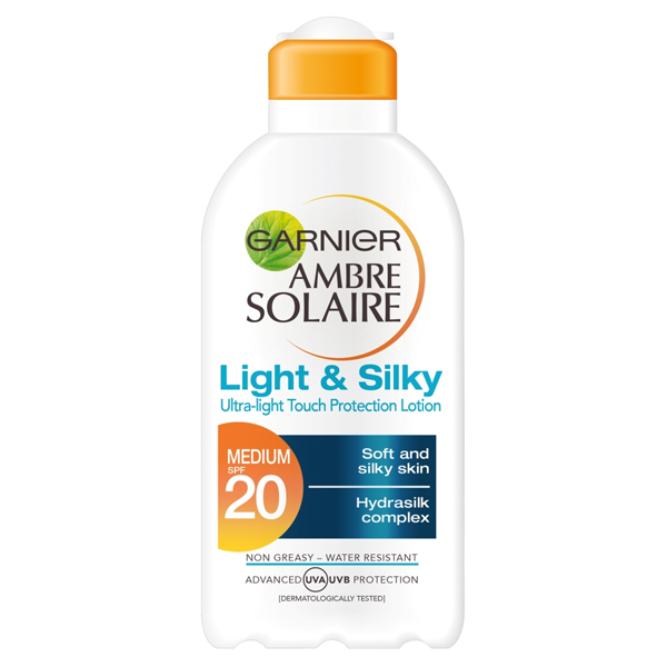 Garnier Ambre Solaire Light & Silky High SPF20 Protection Lotion 200ml