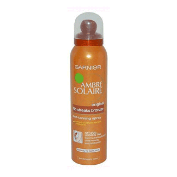 Garnier Ambre Solaire Original No Steaks Bronzer Dry Body Mist Normal To Dark Skin 150ml