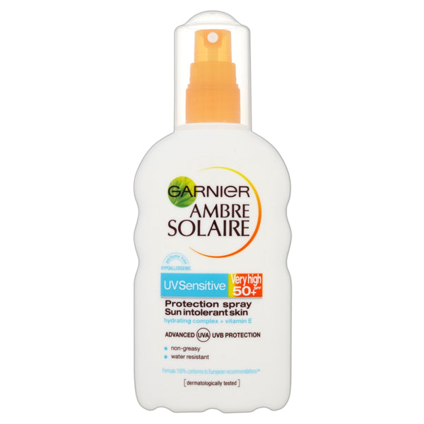 Garnier Ambre Solaire UV Sensitive Very High SPF50+ Protection Spray 200ml