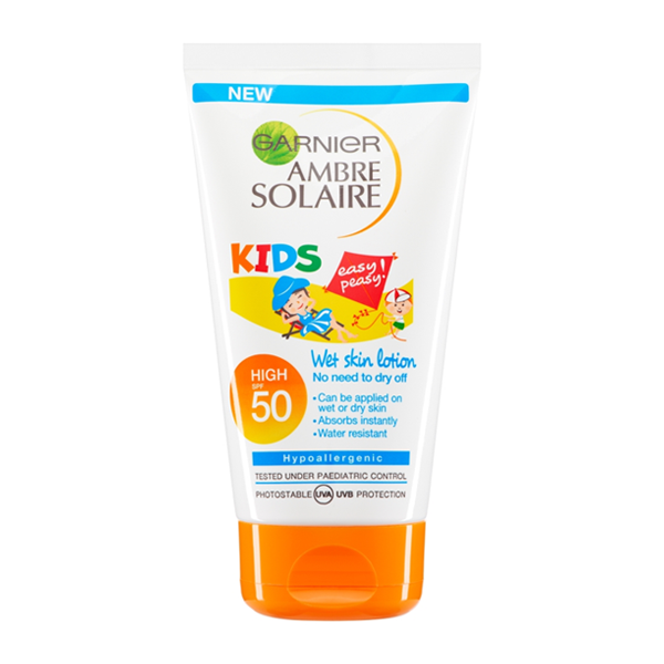 Garnier Ambre Solaire Wet Skin Lotion Kids SPF50 150ml