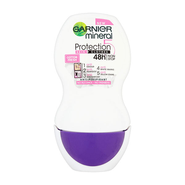 Garnier Mineral Protection Skin + Clothes 48h Cotton Fresh Non Stop Anti-Perspirant 50ml