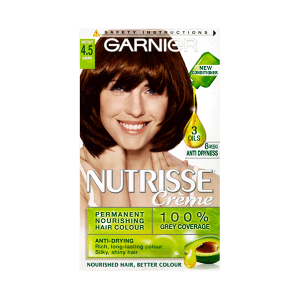 Garnier Nutrisse Creme Permanent Hair Colour 4.5 Auburn