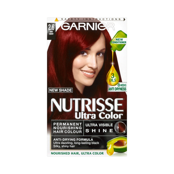 Garnier Nutrisse Ultra Permanent Hair Colour 2.6 Dark Cherry