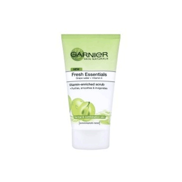 Garnier Skin Naturals New Fresh Essentials Grape Water And Vitamin E Scrub For Normal And Combination Skin 150ml