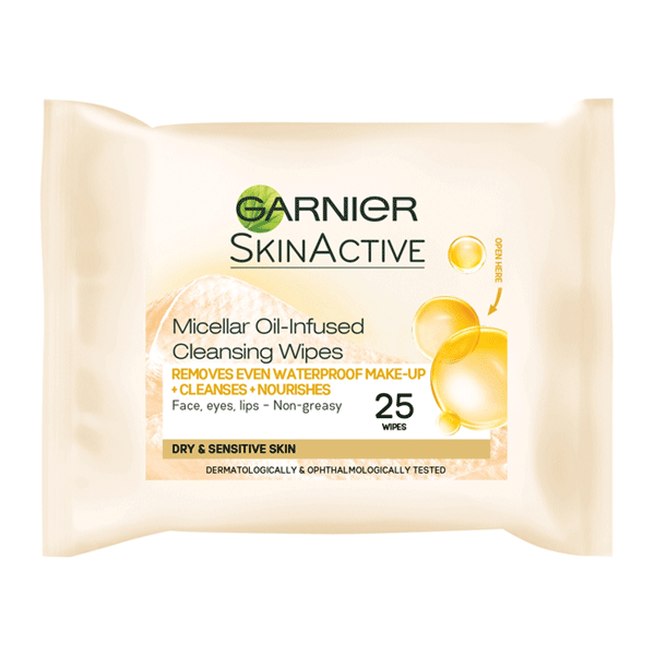 Garnier Skinactive Micellar Oil-Infused 25 Cleansing Wipes