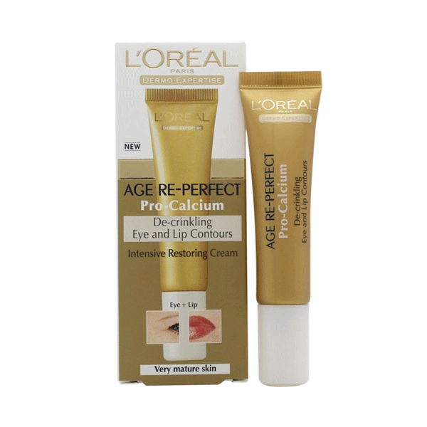 L'Oreal Age Re-Perfect Pro-Calcium De-Crinkling Eye & Lip Contour Cream 15ml