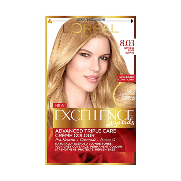 L'Oreal Excellence Blonde Legend 8.03 Natural Beige Blonde