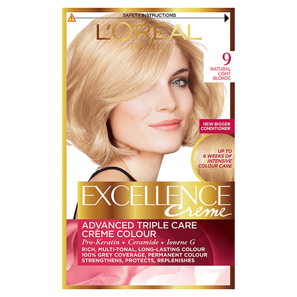L'Oreal Excellence Creme Colour Natural Light Blonde 9