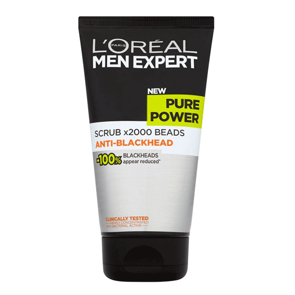 L'Oreal Men Expert Pure Power Scrub X2000 Beads Anti-Blackhead 150ml