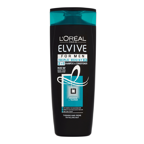 L'Oreal Paris Elvive for Men Triple Resist 2in1 Shampoo & Conditioner - 400ml