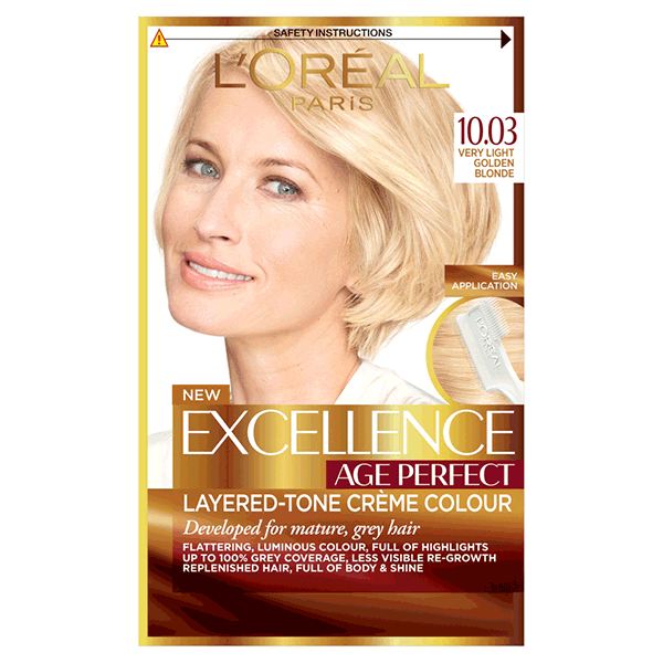 L'Oreal Paris Excellence Age Perfect Creme Colour 10.03 Very Light Golden Blonde