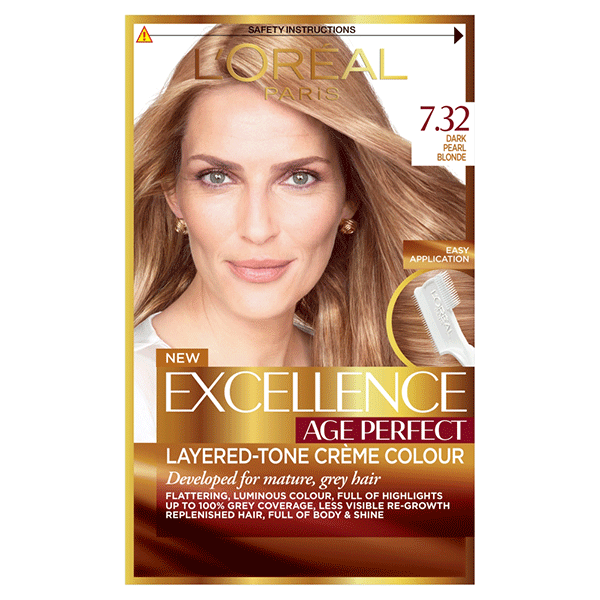 L'Oreal Paris Excellence Age Perfect Creme Colour 7.32 Dark Pearl Blonde