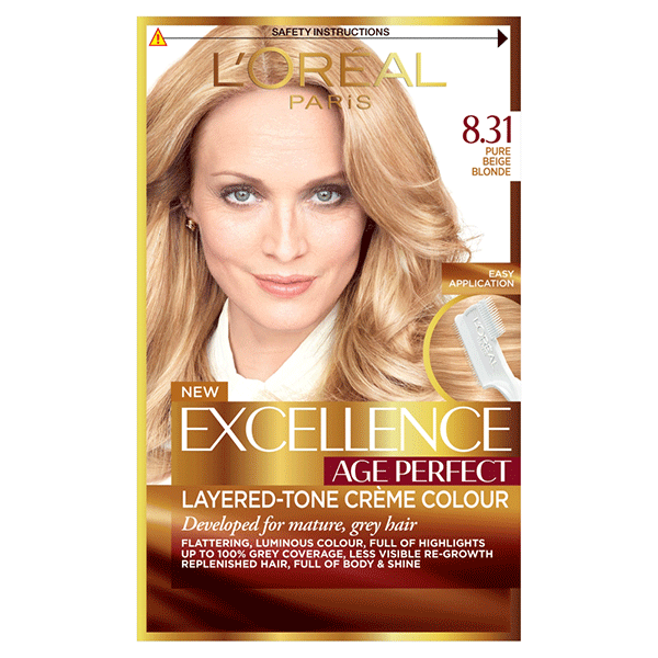 L'Oreal Paris Excellence Age Perfect Creme Colour 8.31 Pure Beige Blonde