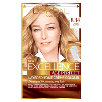 L'Oreal Paris Excellence Age Perfect Creme Colour 8.34 Honey Blonde