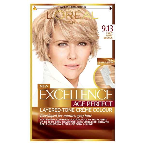 L'Oreal Paris Excellence Age Perfect Creme Colour 9.13 Light Ivory Blonde