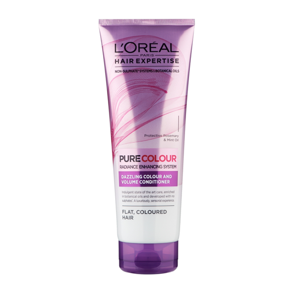 L'Oreal Paris Hair Expertise Pure Colour Dazzling Colour & Volume Conditioner 250ml