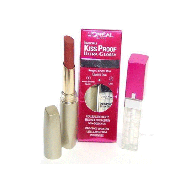 L'Oreal Paris Invincible Kiss Proof Ultra Glossy Lipstick Duo