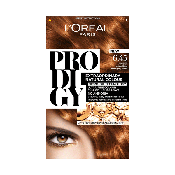 L'Oreal Prodigy Permanent Hair Colour 6.45 Amber