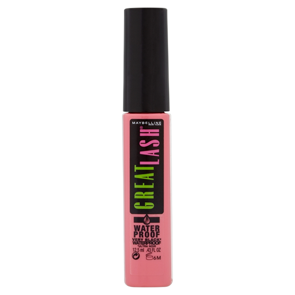 Maybelline Great Lash Waterproof Thickening Mascara Very Black 12.5ml
