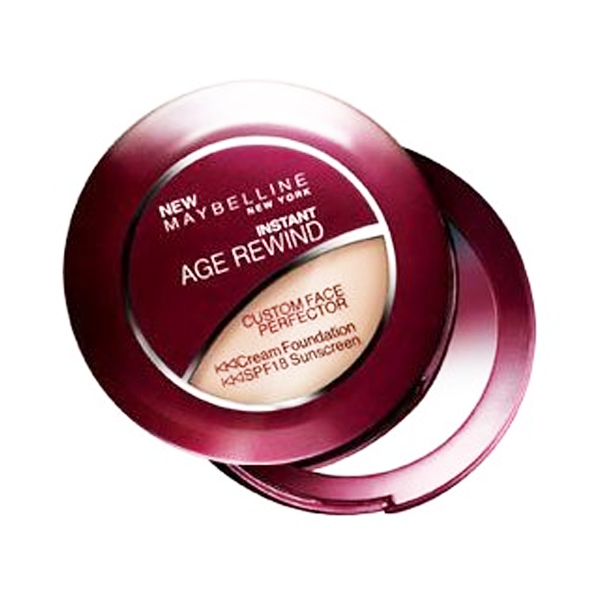 Maybelline instant age rewind custom face perfector cream compact foundation spf18 light 4