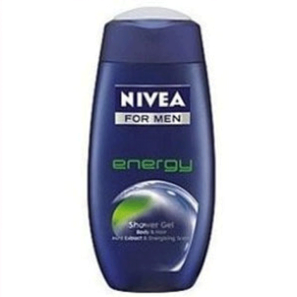 NIVEA Energy Shower Gel Body & Hair Mint Extract & Energising Scent 250ml
