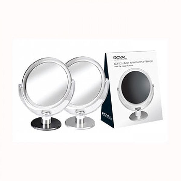 Royal Cosmetic Connections Circular Swivel Mirror with 5X Magnification OACC105