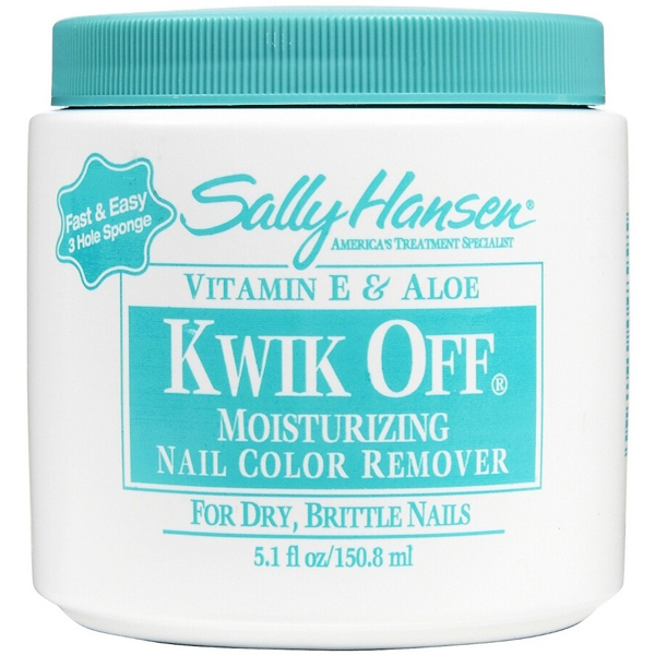 Sally Hansen Kwik Off Moisturizing Nail Color Remover For Dry, Brittle Nails With Vitamin E & Aloe
