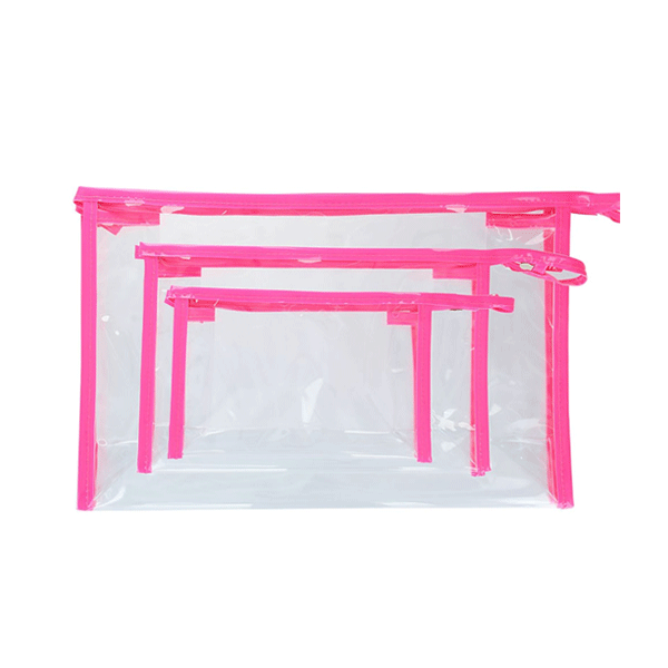 Technic Clear PVC Cosmetic Bag Set