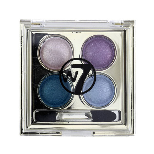 W7 Silky Smooth Quad Eye Shadow Shades Of Blue